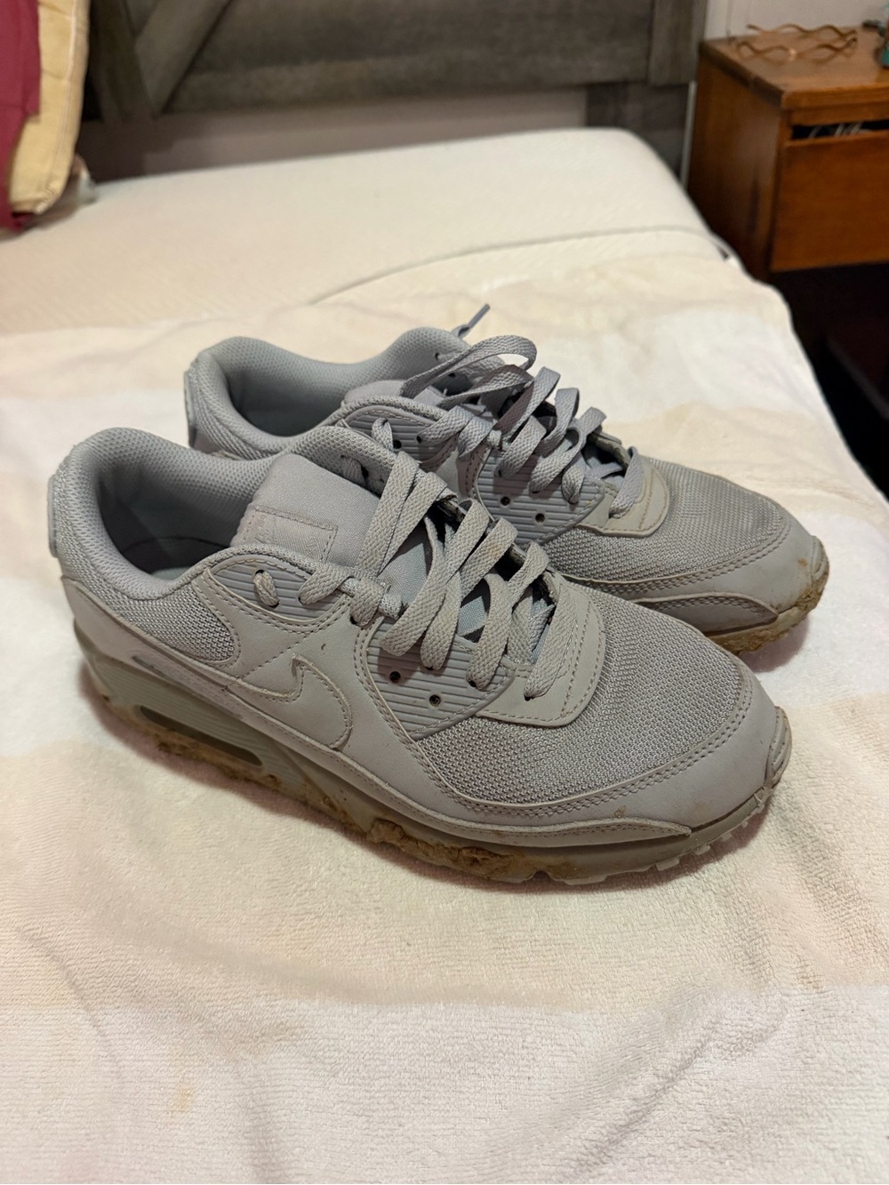 Nike Kids Light Grey Athletic Sneakers